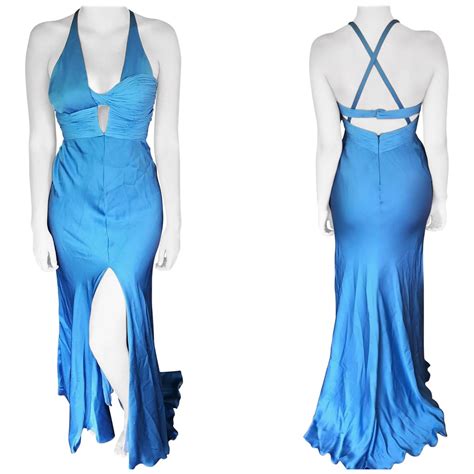 versace 2005 blue dress|versace dress cost.